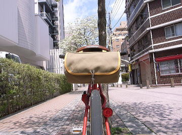 自転車　帆布バッグ　サドルバッグ